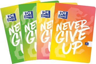 Zeszyt A5/60K linia Never Give Up (5szt) OXFORD