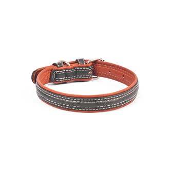 Obojek kožený Soft - černý (30-39cm/20mm)