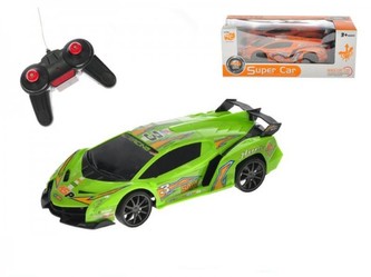 Auto RC sportovní 25 cm plast 27MHz plná funkce na baterie se světlem, 2 barvy (1ks v krabici)