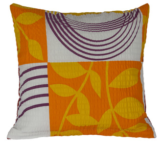 Povláček krepový - oranžový patchwork - 40x40cm