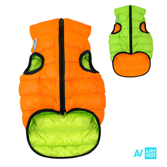 Airy Vest bunda pro psy oranžová/zelená L 55