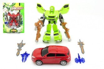 Transformer auto/robot 23cm 2 barvy na kartě