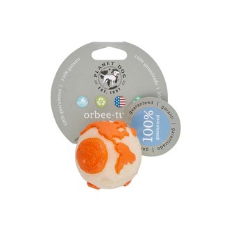 Orbee-Tuff® Ball Zeměkoule fosfor/oranžová S 5,5cm