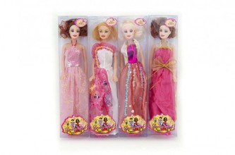 Panenka 28cm plast nekloubová asst 4 druhy