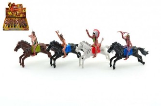 Figurka/Indián na koni Western plast 10cm - 1 kus
