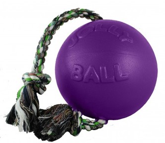 Jolly Ball Romp-n Roll 20 cm - míč s provazem fialový