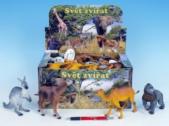 Zvířátka safari plast 12-18cm, 8 druhů - 1 kus