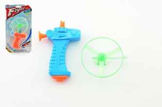 Vystřelovací vrtulník 12cm plast, 2 barvy, na kartě - 1 kus