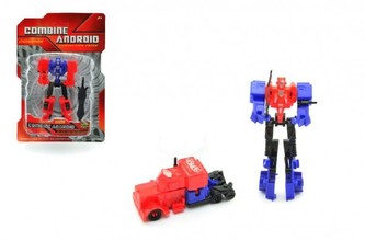 Transformer robot/auto plast 12cm, 2 druhy, na kartě - 1 kus