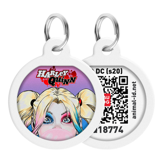 Chytrá ID známka s QR tagem Waudog DC Harley Quinn