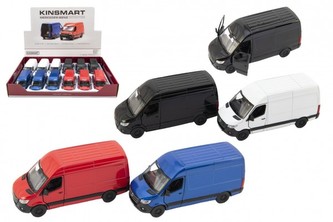 Auto/dodávka Kinsmart Mercedes-Benz Sprinter 1:48 kov/plast 12,5cm na zpětné nat.