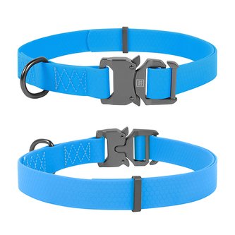 Obojek voděodolný Waudog Collartex Fastex modrý (43-70cm/4cm)