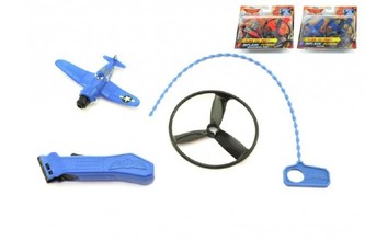 Vystřelovací letadlo s vrtulí Planes plast 8cm asst na kartě