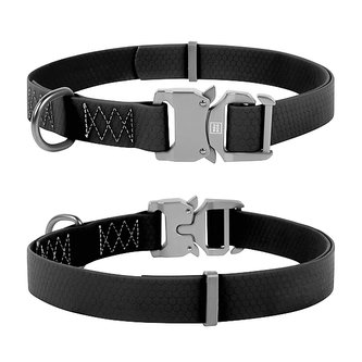 Obojek voděodolný Waudog Collartex Fastex černý (43-70cm/4cm)