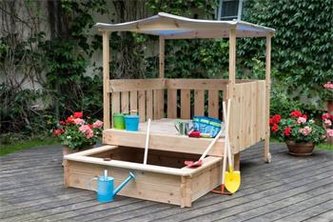 Pískoviště Woody zasouvací se zahradním odpočívadlem