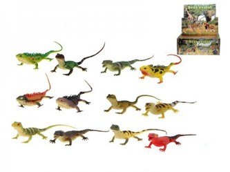 Ještěrka pískající plast 36cm, 3 druhy, 4 barvy - 1 kus