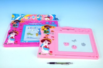 Magnetická tabulka plast 34x25,5x2,5cm asst 2 barvy v sáčku