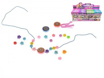 Sada korálků plast asst 4 druhy v krabičce 12x18x2cm 24ks v boxu