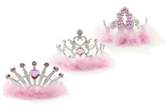 Korunka pro princeznu plast, 3 druhy, na kartě, karneval - 1 kus