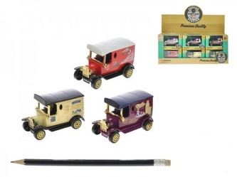 Auto/Historická dodávka kov 7cm volný chod asst 3 druhy v krabičce 24ks v DBX