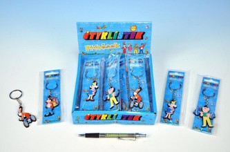 Přívěšek na klíče postavičky Čtyřlístek 5cm asst 4 druhy na kartě v sáčku 26ks v DBX