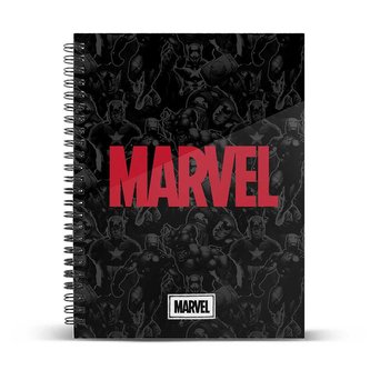 Sešit - blok A4 v kroužkové vazbě Marvel: Logo & Ikony (21 x 29,7 cm) 120 listů