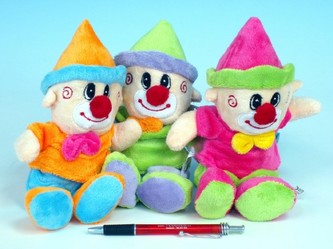 Šašek plyšový 25cm asst