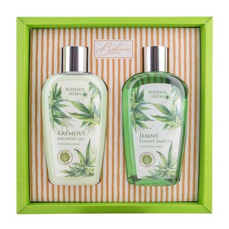 Bohemia Gifts Kosmetická sada - gel 250ml a šampon 250ml – konopí