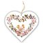 Bohemia Gifts Dekorativní dřevěné srdce 13 cm – ptáčci
