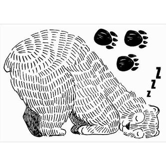 Bohemia Gifts Samolepka na zeď pro děti A2 - spící medvěd