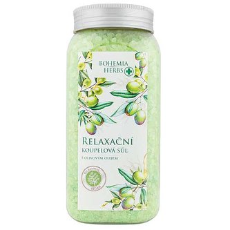 Bohemia Gifts Bylinná sůl do koupele 900 g - oliva