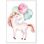 Bohemia Gifts Plakát pro děti formát A4 - jednorožec s balónky