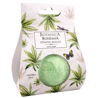 Bohemia Gifts Botanica pěnivá koule do koupele 100 g - konopí