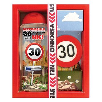 Bohemia Gifts Kosmetiká sada k 30. narozeninám - gel 300 ml a mýdlo 55 g