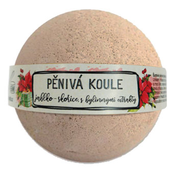 Bohemia Gifts Šumivá pěnivá koule 100 g do koupele - jablko a skořice