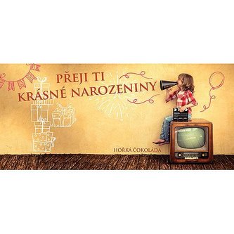 Bohemia Gifts Dárková hořká čokoláda 100 g - krásné narozeniny