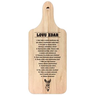 Bohemia Gifts Dekorační kuchyňské prkénko pro myslivce - myslivecké desatero