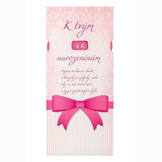 Bohemia Gifts Mléčná čokoláda pro ženu k narozeninám 100 g - mašle