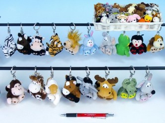 Přívěšek na klíče zvířátka s tlapičkami 6cm asst 18 druhů