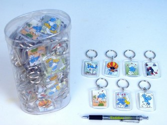 Přívěšek na klíče Šmoulové asst 60ks v dóze