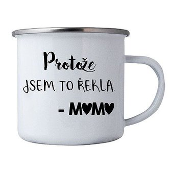 Bohemia Gifts Plechový smaltový hrnek 350 ml s potiskem pro maminku
