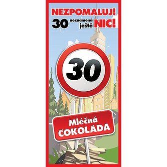 Bohemia Gifts Mléčná čokoláda 100 g k 30. narozeninám - Vše nej