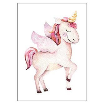 Bohemia Gifts Plakát pro děti formát A4 - jednorožec