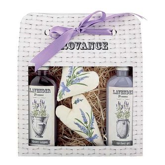 Bohemia Gifts Kosmetická sada levandule – gel 100ml, lázeň 100ml a patchwork