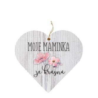 Bohemia Gifts Dřevěné vonítko do prádla - srdce moje maminka