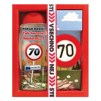 Bohemia Gifts Kosmetiká sada k 70. narozeninám - - gel 300 ml a mýdlo 55 g