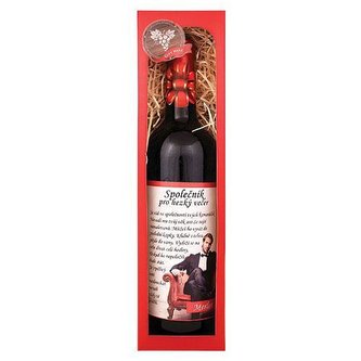 Bohemia Gifts Dárkové červené víno 0,75 l Merlot - Společník pro večer