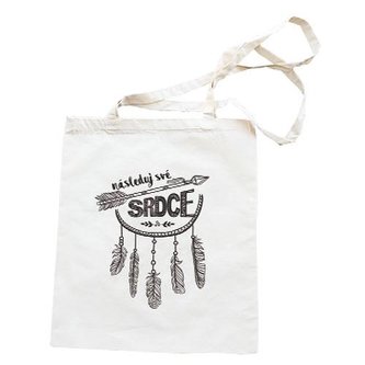 Bohemia Gifts Látková taška 40 x 33 cm - Následuj své srdce