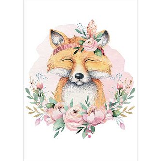 Bohemia Gifts Plakát pro děti formát A4 - liška