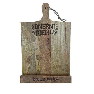 Bohemia Gifts Dřevěný stojan na kuchařku 37 x 24 cm - dnešní menu